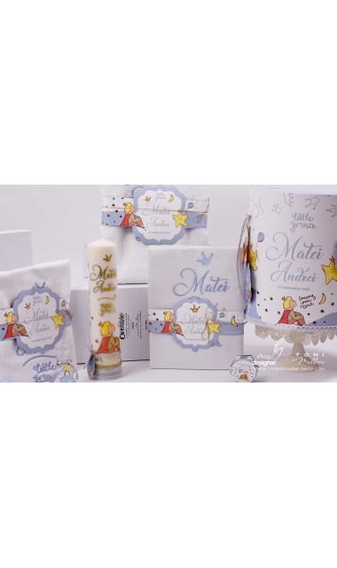 Trusou de botez cu broderie personalizata pentru baieti, Micul print, Le petit prince  27